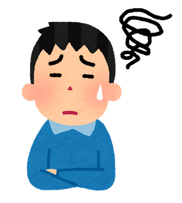 悩んでいるパパのアイコン画像