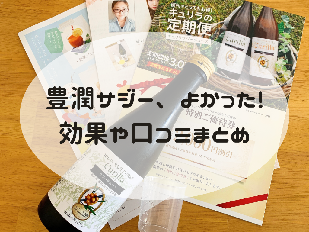 豊潤サジー 効果はあるの 口コミは 実際飲んで試してみた おうちdeモンテ